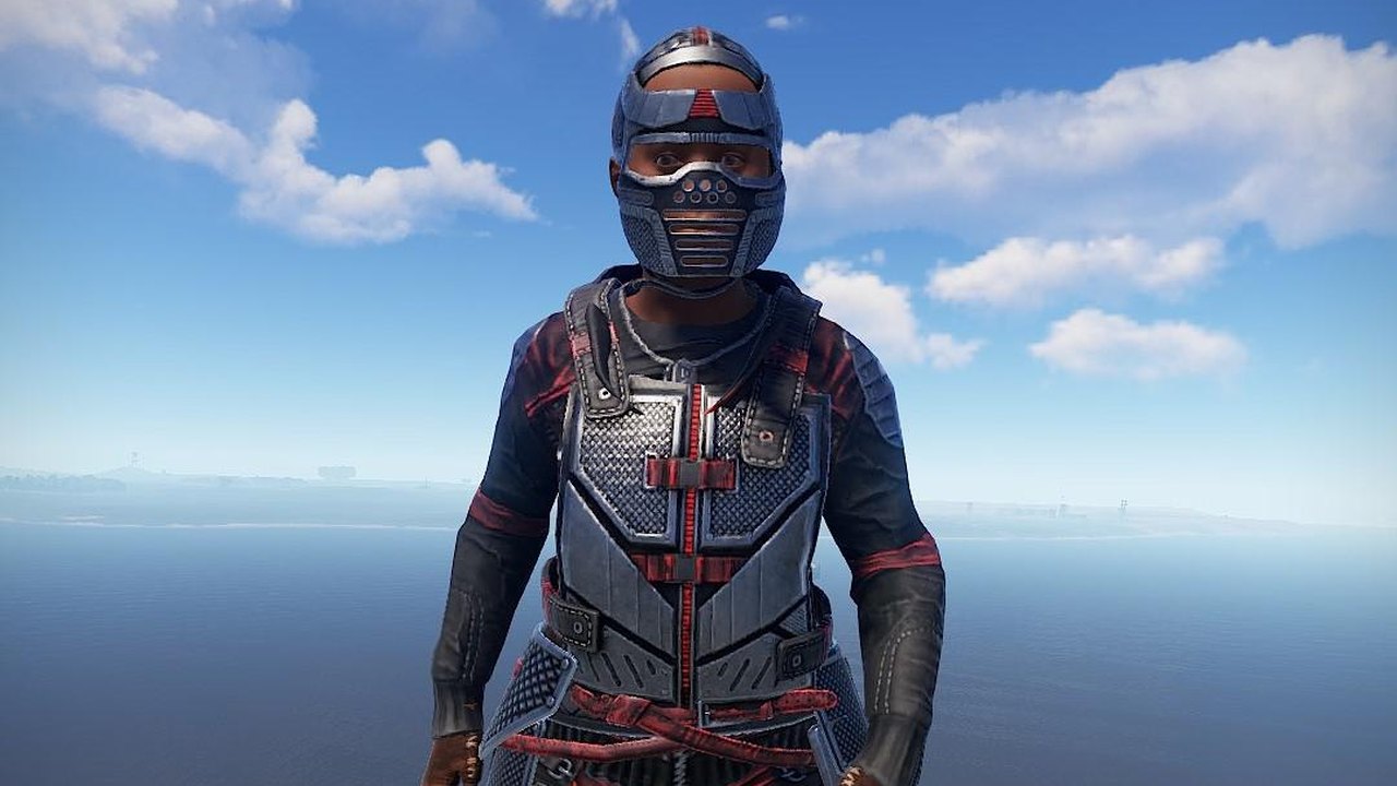 A Rust player model at the display's native resolution